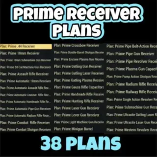 Prime Receiver Plans (38 Plans)