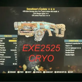 ⭐⭐⭐Exe2525 Cryolator Pvp Groll