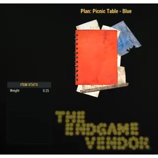Picnic Table - Blue Plan