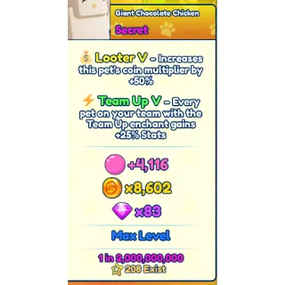 Shiny Giant Chocolate Chicken