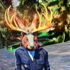 Glowing Jackalope Mask