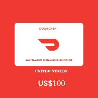 $100 DoorDash United States US Gift Card Digital Code Electronic Code Voucher