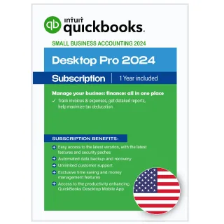 QuickBooks Desktop Pro 2024 - 1 Year - Digital Key