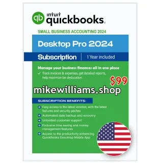 QUICKBOOKS DESKTOP PRO 2024 - 1 YEAR - DIGITAL KEY