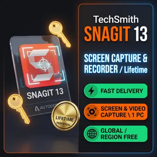 TechSmith Snagit 13 • Lifetime License Key • Global • Windows • 1 PC