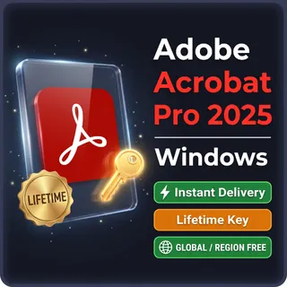Adobe Acrobat Pro 2025 • Genuine Lifetime Serial Key (Windows) • Instant Delivery