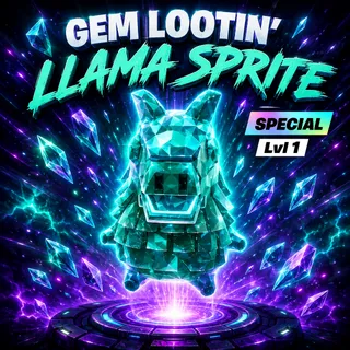 NEW Gem Lootin' Llama Sprite