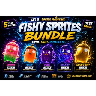 FISHY SPRITES BUNDLE — ALL 5 | LVL 5 + SPRITE MASTERED