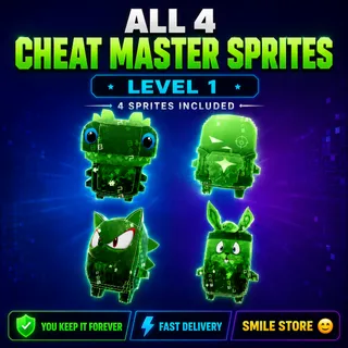 All 4 Cheat Master Sprites | Level 1 | You Keep Them Forever