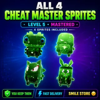 ALL 4 NEW CHEAT MASTER SPRITES — LEVEL 5 MASTERED!