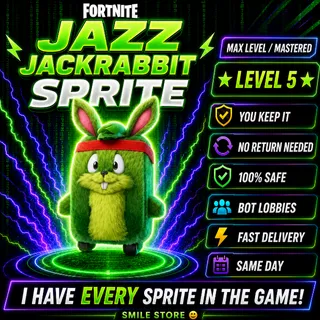 Fortnite Jazz Jackrabbit Sprite — Max Level / Mastered Level 5
