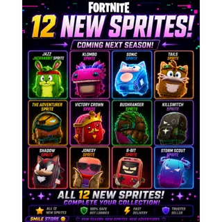  ALL 12 NEW FORTNITE SPRITES BUNDLE | NEW SEASON SPRITES