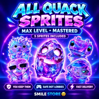 Fortnite All 5 Quack Sprites Mastered | You Keep Forever