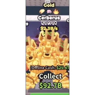 2.3B/s 🏆 GOLD Cerberus ⚡ VERY FAST DELIVERY!! 🔥 | Steal a Brainrot 🚀