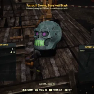 Glowing Bone Head Mask