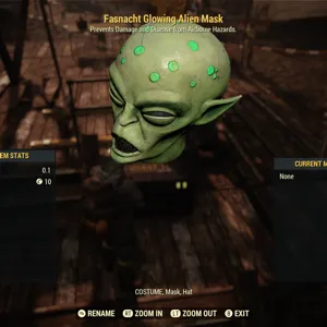 Glowing Alien Mask
