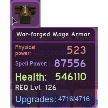 Gear War Forged Mage Armor In Game Items Gameflip - roblox upgrades