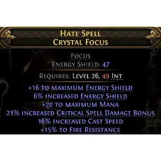 Rare Focus Critical Cast Rate