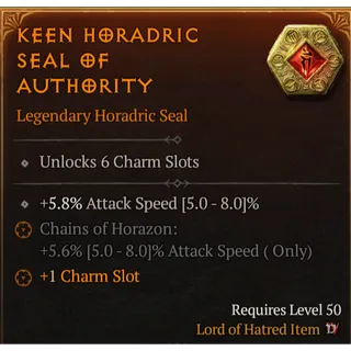 [Seasonal] Legendary Horadric Seal 6 Slots