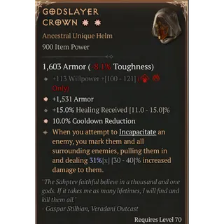 [Seasonal] ‍2 GA Godslayer Crown