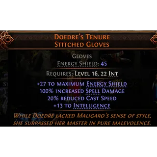 [League] Doedre's Tenure Stitched Gloves