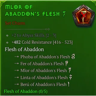 [Seasonal] Mlor of Abaddon's Flesh +2 to Abyss