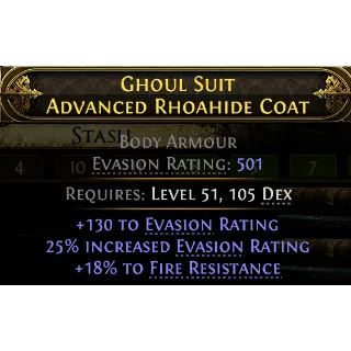 2 Sockets Rare Body Armor Evasion