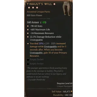 [Eternal] 4 GA Tibault's Will Perfect Roll
