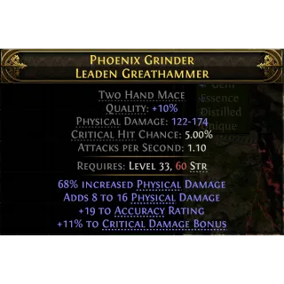 [League] Rare Two-Handed Greathammer lvl 33