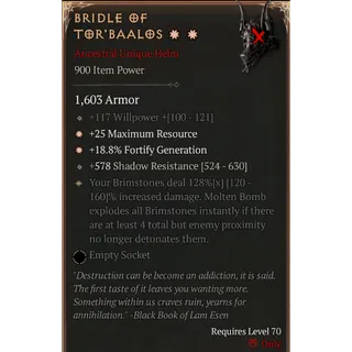 [Seasonal] 2 GA Bridle of Tor'Baalos