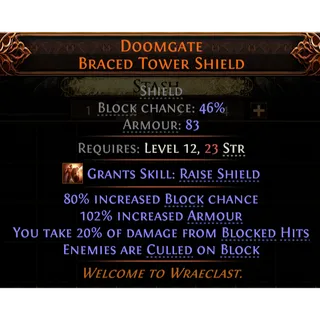 Doomgate Braced Tower Shield