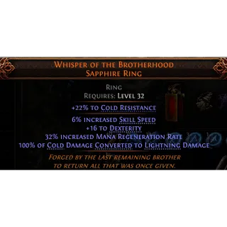 [League] Whisper of the Brotherhood Sapphire Ring