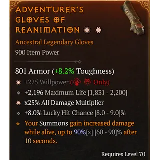 [Seasonal] 2 GA Legendary Gloves