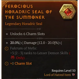 [Seasonal] Legendary Horadric Seal 6 Slots