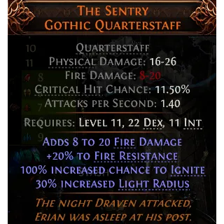 The Sentry Gothic Quarterstaff