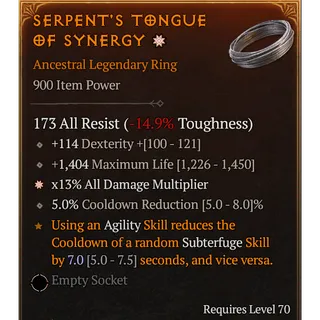 [Seasonal] 1 GA Legendary Ring