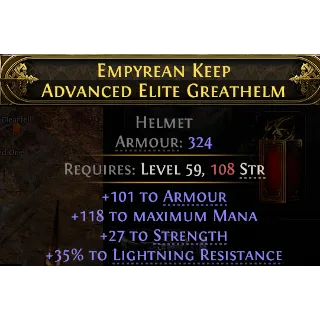 Rare Helm Str Armor