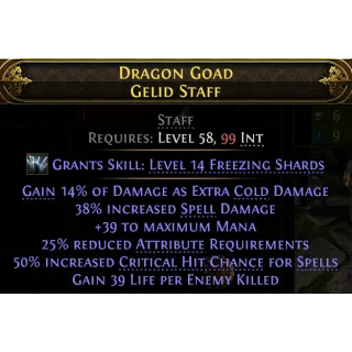 Rare Staff Cold Damage