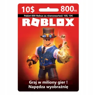 $10.00 ROBLOX ( 800 ROBUX) - Key GLOBAL