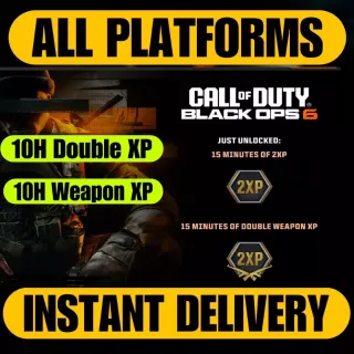 COD BLACK OPS 6 - 10 HOURS DOUBLE XP (2XP) + DOUBLE WEAPON