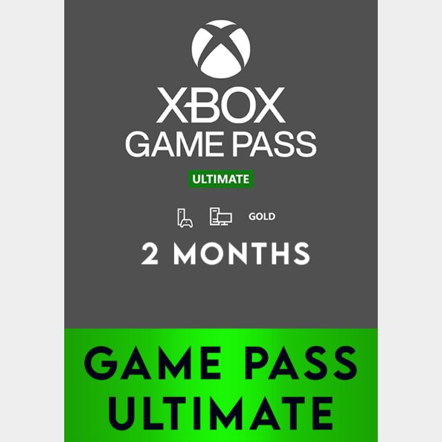 Xbox Game Pass Ultimate 2 Months Global Xbox Live Gold Gift Cards
