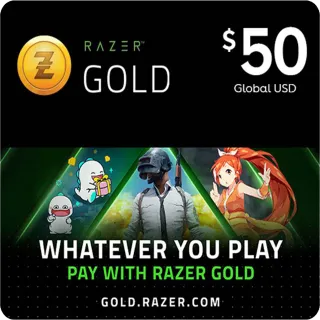 $50.00 Razer Gold GLOBAL Code