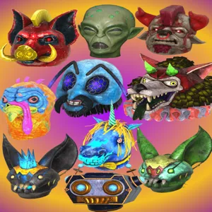 x19 Glowing Masks