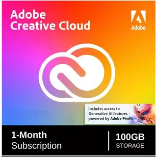 Adobe Creative Cloud | 1-Month Subscription | 100GB Storage