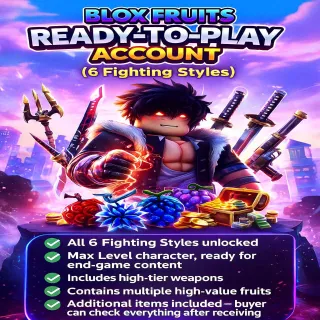 Blox Fruits – Ready-to-Play Account (6 Fighting Styles)
