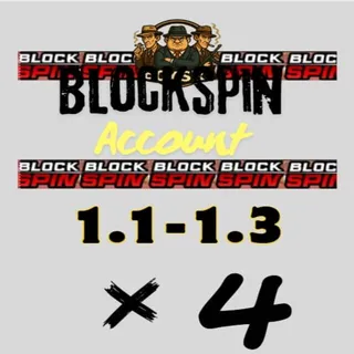 Blockspin Account 1.1-1.3 x4 Ready to play