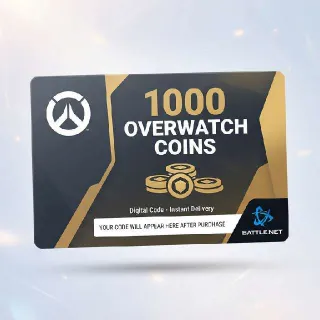 Overwatch Digital Code -1000 Coins , instant fast delivery