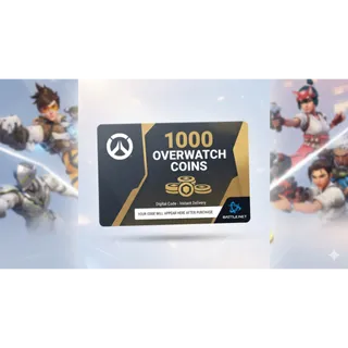 Overwatch Digital Code-1000 Coins , instant fast delivery 