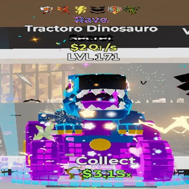 Tractoro Dinosauro Rave 6 Traits Fortnite Steal the Brainrot - Fortnite ...
