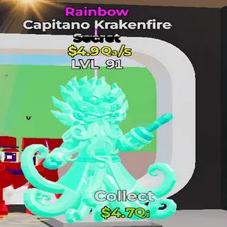 Capitano Krakenfire Rainbow 4.9Qa lvl 91 Fortnite Steal the Brainrot